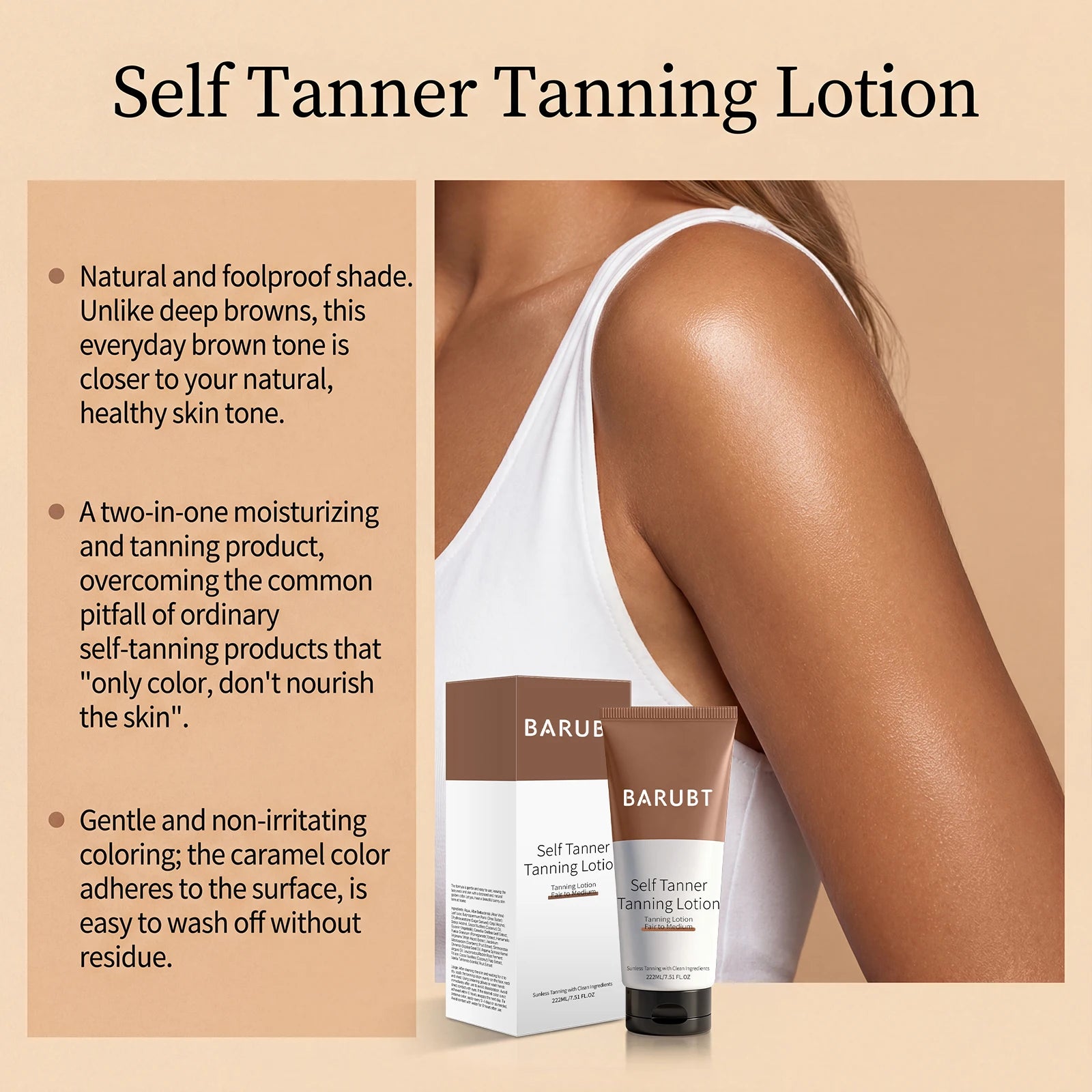 Barubt Self Tanner Tanning Lotion